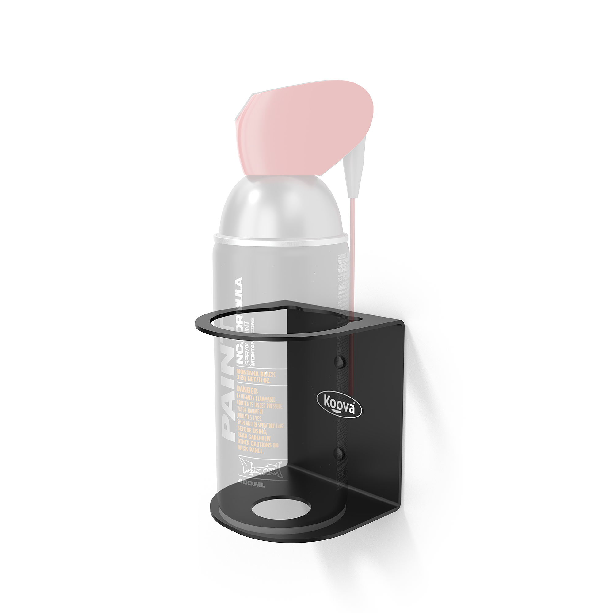 Koova, 1 Spray Can Holder - Wall Mounted, Width 5 in, Height 6 in, Depth 7 in, Model# KV-CAN-1